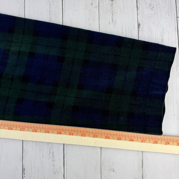 VTG Lauren Ralph Lauren Blue/Green Tartan Plaid Velvet High Rise Pants Size 10 - Picture 12 of 16